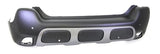 Citroen C3 Aircross Hatchback 2017-2021 Rear Bumper With Sensor Holes With Park Assist Holes With Grey Trim Primed
