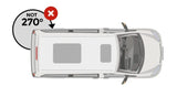 Peugeot Boxer Van 2014-2017 Rear Bumper Corner 180 Degree Opening Doors (Models With No Wheel Arch Trims) Light Grey Driver Side R