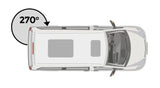 Fiat Ducato Van 2014-2017 Rear Bumper Corner 270 Degree Opening Doors (Models With No Wheel Arch Mouldings) Light Grey Driver Side R