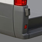 Fiat Ducato Van 2017-2024 Rear Bumper Corner (Fits 180 Degree Opening Doors) Rubber Stopper Type Includes Reflector Black Textured - Passenger Side L