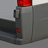 Fiat Ducato Van 2017-2024 Rear Bumper Corner (Fits 180 Degree Opening Doors) Rubber Stopper Type Includes Reflector Black Textured - Driver Side R