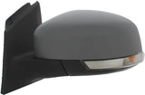Ford Focus 5 Door Hatchback 2014-2018 Door Mirror Power Fold Electric Type Heated With Temperature Sensor With Indicator With Foot Lamp Primed Cover Passenger Side L