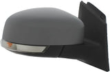 Ford Focus 5 Door Hatchback 2011-2014 Door Mirror Power Fold Electric Type Heated With Blind Spot System With Indicator With Foot Lamp Primed Cover Driver Side R