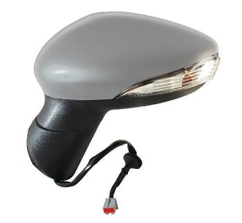 Ford B-Max MPV 2012-2017 Door Mirror Manual Fold Electric Type Heated 6 Pin Connector With Indicator With Primed Cover (Fits Zetec Models) Passenger Side L