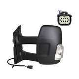Ford Transit Van 2014-2019 Door Mirror Manual Not Heated With Clear Indicator Long Arm - Black Cover Passenger Side L