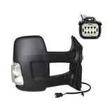 Ford Transit Van 2014-2019 Door Mirror Manual Not Heated With Clear Indicator Long Arm - Black Cover Driver Side R
