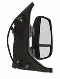Ford Transit Van 2013-2019 Door Mirror Manual Fold Manual Type Heated Long Arm Twin Glass With Clear Indicator With Black Cover Driver Side R