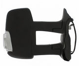 Ford Transit Van 2013-2019 Door Mirror Manual Fold Manual Type Heated Long Arm Twin Glass With Clear Indicator With Black Cover Driver Side R