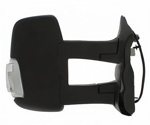 Ford Transit Van 2013-2019 Door Mirror Manual Fold Manual Type Heated Long Arm Twin Glass With Clear Indicator With Black Cover Driver Side R