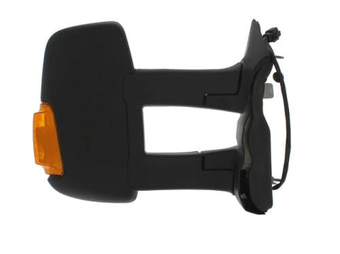 Ford Transit Van 2013-2019 Door Mirror Manual Fold Electric Type Heated Long Arm Twin Glass With Amber Indicator With Black Cover Driver Side R