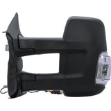 Ford Transit Van 2013-2019 Door Mirror Manual Fold Electric Type Heated Long Arm Twin Glass With Clear Indicator With Black Cover Passenger Side L