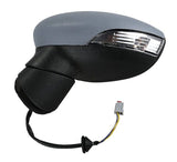 Ford Fiesta 5 Door Hatchback 2013-2017 MK7.5 Door Mirror Electric Heated Power Fold Type With Primed Cover (With Foot Lamp) Passenger Side L