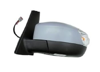 Ford Grand C-Max MPV 2015-2019 Door Mirror Power Fold Electric Type Heated No Blind Spot System With Temperature Sensor With Foot Lamp Primed Cover Passenger Side L