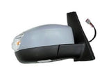 Ford C-Max MPV 2015-2019 Door Mirror Power Fold Electric Type Heated No Blind Spot System With Temperature Sensor With Foot Lamp Primed Cover Driver Side R
