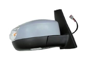 Ford C-Max MPV 2015-2019 Door Mirror Power Fold Electric Type Heated No Blind Spot System With Temperature Sensor With Foot Lamp Primed Cover Driver Side R
