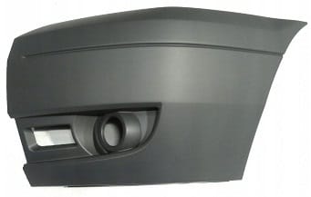 Ford Transit Van 2006-2011 MK7 Front Bumper Corner With Lamp Hole Light Grey Passenger Side L