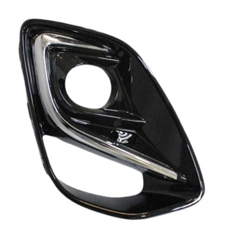 Ford Puma Hatchback 2019-2024 Front Bumper Grille Outer Section With Lamp Hole (Fits Titanium Models Only) Gloss Black With Chrome Trim Driver Side R