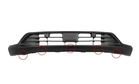 Ford Tourneo Courier MPV 2023- Front Bumper Grille Centre Section No Sensor Holes With Trim Holes Textured