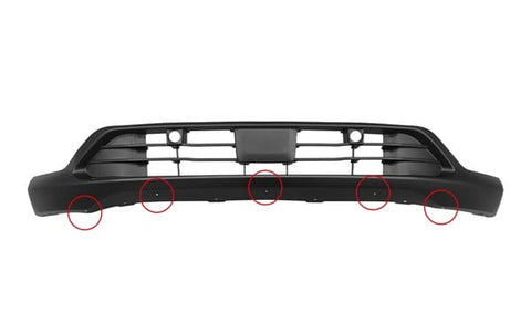 Ford Transit Courier Van 2024- Front Bumper Grille Centre Section With Sensor Holes With Trim Holes Textured