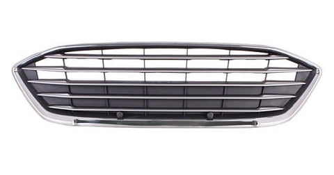 Ford Focus 5 Door Hatchback 2018-2022 MK4 Front Grille Chrome With Chrome Slats (Not ST or ST-Line Models)