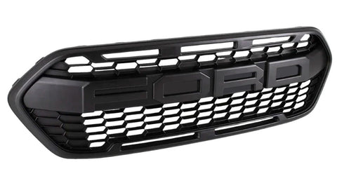 Ford Transit Custom Van 2017-2023 Front Grille (Raptor Style) Smooth Matt Black