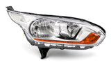 Ford Tourneo Connect MPV 2013-2018 Headlamp Chrome Halogen H7 H15 Type Chrome Inner With Amber Indicator Driver Side R