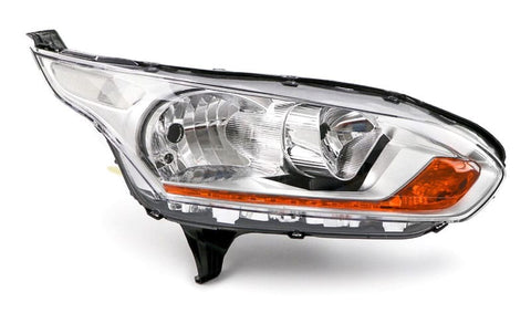 Ford Tourneo Connect MPV 2013-2018 Headlamp Chrome Halogen H7 H15 Type Chrome Inner With Amber Indicator Driver Side R