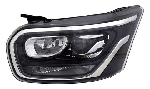 Ford Transit Van 2014-2019 Headlamp Xenon Type With LED Daytime Running Lamp Black Passenger Side L