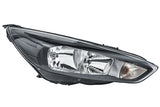 Ford Focus 5 Door Hatchback 2014-2018 Headlamp Halogen H7 & H1 With Halogen Daytime Running Lamp (Incudes Motor) Black Driver Side R