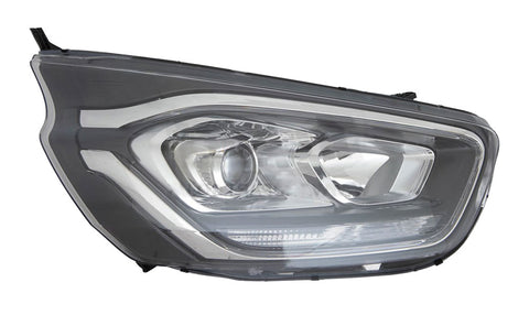 Ford Tourneo Custom MPV 2018-2023 Headlamp Halogen H7 & H1 With Projector Lamp With LED Daytime Running Lamp Black Driver Side R