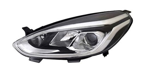Ford Fiesta 5 Door Hatchback 2017-2022 Headlamp Halogen Type With LED Daytime Running Lamp Passenger Side L