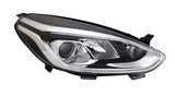 Ford Fiesta 3 Door Hatchback 2017-2022 Headlamp Halogen Type With LED Daytime Running Lamp Driver Side R