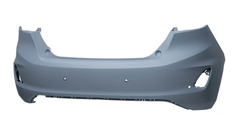 Ford Fiesta 3 Door Hatchback 2017-2022 Rear Bumper With 4 Sensor Holes No Park Assist Holes No Trim Holes (Not Active or ST or ST-Line Models) Primed 