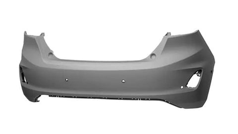 Ford Fiesta 3 Door Hatchback 2017-2022 MK8 Rear Bumper With 4 Sensor Holes With Park Assist Holes No Trim Holes (Not Active or ST or ST-Line Models) Primed