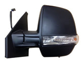 Fiat Doblo Van 2015-2022 Door Mirror Manual Fold Electric Type Heated Twin Glass With Indicator With Black Cover Passenger Side L