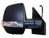 Fiat Doblo Van 2015-2022 Door Mirror Manual Fold Electric Type Heated Twin Glass With Indicator With Black Cover Driver Side R