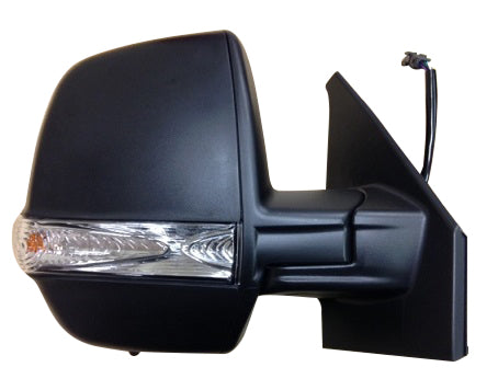 Fiat Doblo Van 2015-2022 Door Mirror Manual Fold Electric Type Heated Twin Glass With Indicator With Black Cover Driver Side R