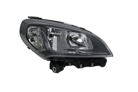 Fiat Doblo Van 2015-2022 Headlamp Halogen Type Black Inner Chrome Surround With Clear Indicator Driver Side R