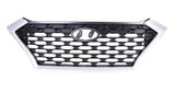 Hyundai Tucson Estate 2018-2021 Front Grille With Silver Surround No Sensor Hole Black 