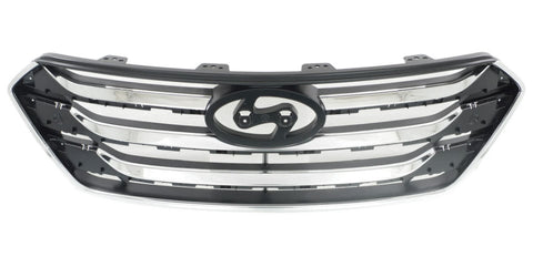 Hyundai Santa Fe Estate 2012-2015 Front Grille Black With Chrome Trims 