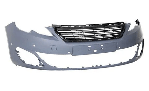 Peugeot 308 Estate 2014-2017 Front Bumper No Wash Jets With Sensor Holes With Park Assist Holes (With Template To Drill Wash) Allure and GT Models Only - Primed
