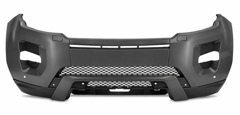 Land Rover Range Rover Evoque 3 Door 2011-2015 Front Bumper With Wash Jet Holes With Sensor Holes With Camera Holes (Dynamic Models Only) Primed