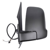 Mercedes Sprinter Van 2018- Door Mirror Electric Heated Manual Fold Short Arm With Blind Spot System - Black Cover Passenger Side L