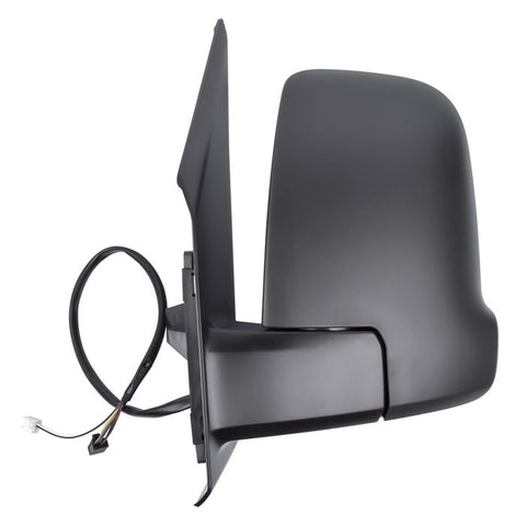 Mercedes Sprinter Van 2018- Door Mirror Electric Heated Manual Fold Short Arm With Blind Spot System - Black Cover Passenger Side L