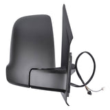 Mercedes Sprinter Van 2018- Door Mirror Electric Heated Manual Fold Short Arm With Blind Spot System - Black Cover Driver Side R