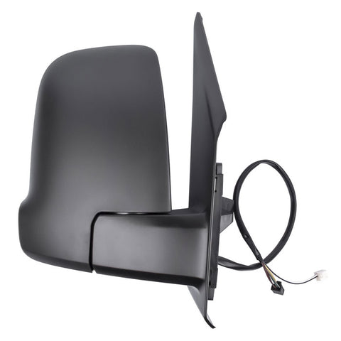 Mercedes Sprinter Van 2018- Door Mirror Electric Heated Manual Fold Short Arm With Blind Spot System - Black Cover Driver Side R