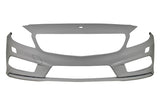 Mercedes A-Class 5 Door Hatchback 2012-2015 Front Bumper With Wash Jet Holes No Sensor Holes With Sensor Template (Fits AMG Models Only) Primed