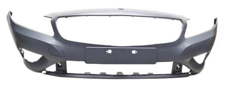 Mercedes A-Class 5 Door Hatchback 2012-2016 Front Bumper No Sensor Holes With Wash Jet Holes No Park Assist Holes (Fits SE & Sport Models Only) Primed