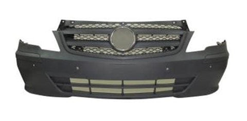 Mercedes Vito Van 2010-2015 Front Bumper With Sensor Holes With Park Assist Holes Textured