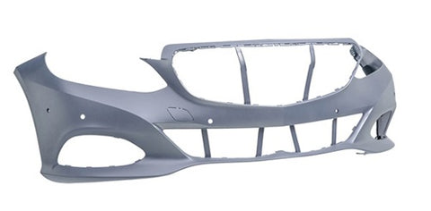 Mercedes E-Class Saloon 2013-2016 Front Bumper With 4 Sensor Holes With 2 Park Assist Holes No Wash Jet Holes (SE & Sport Models) Primed 